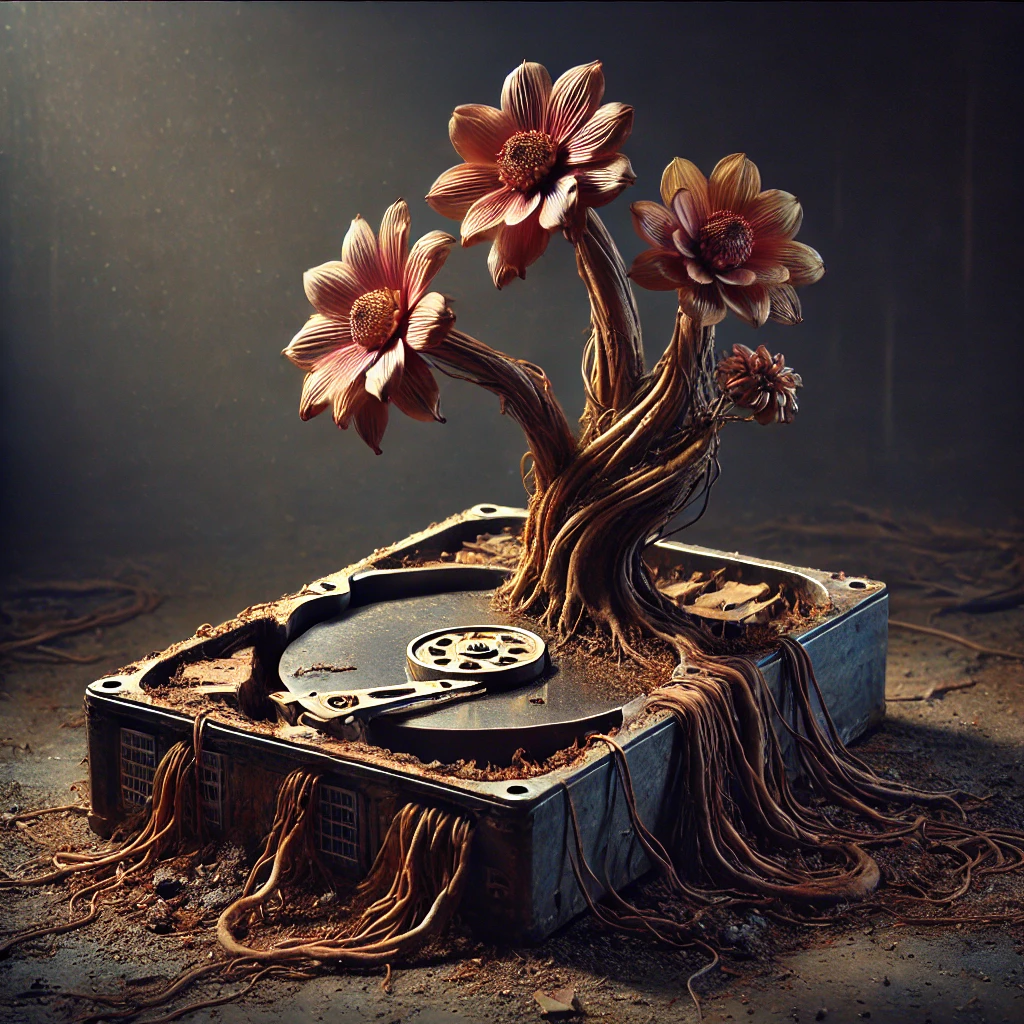 Hard Drive Flower