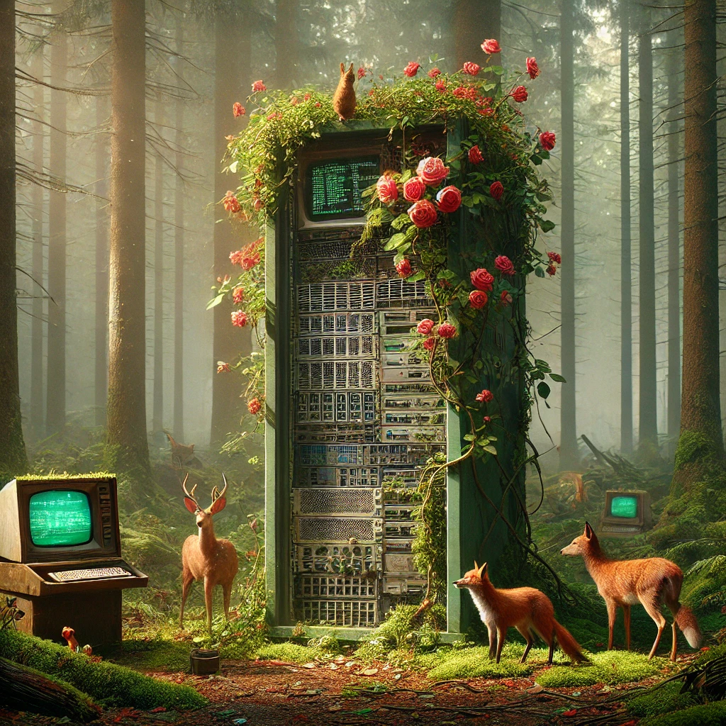 Server in Woods